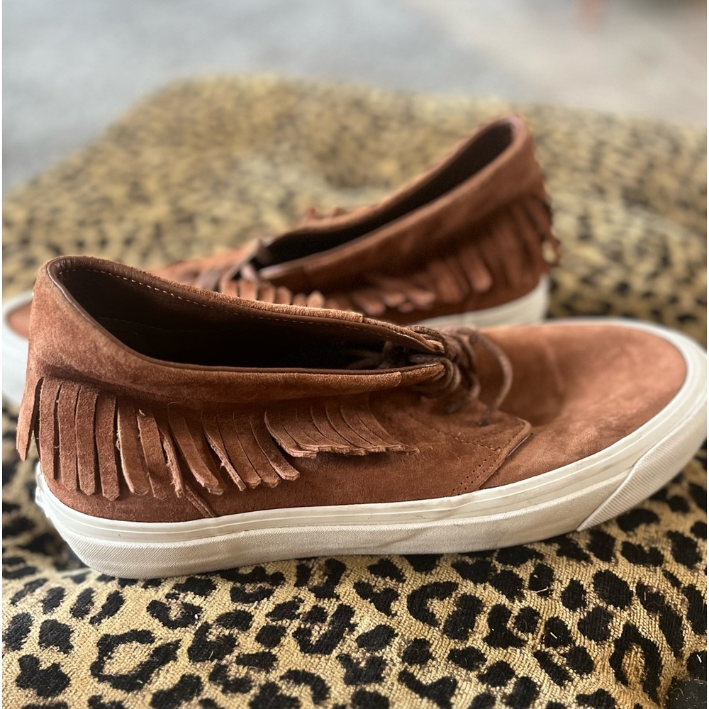 Vans SK8 leather fringe shoes SZ 10.5(W) 9(M)